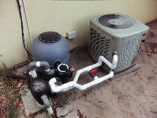 heat pump and filtration system for pool